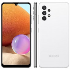 Celular Samsung Galaxy A32 Branco 128GB, 4GB RAM, Tela Infinita de 6.4", Câmera Traseira Quádrupla, Bateria de 5000mAh, Dual Chip e Octa Core